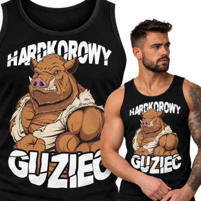 TANK TOP NA SIŁOWNIĘ HARDKOROWY GUZIEC